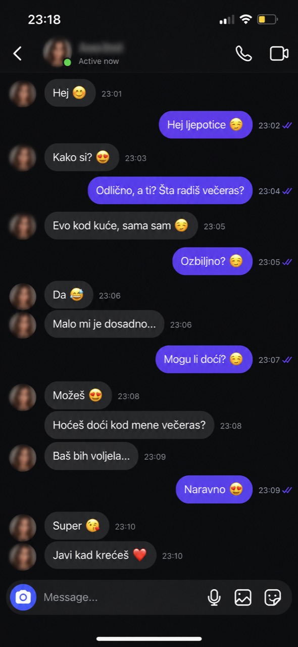 Primjer poslije: uzajaman razgovor i dogovor za susret